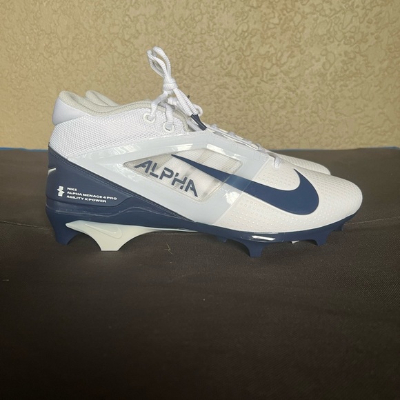 Nike Other - Nike Alpha Menace 4 Pro White Navy Blue Football Cleats FD7037-104 Men's Size 12